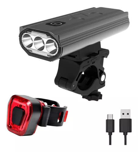 Luz trasera de bicicleta de alto brillo, potente luz trasera de bicicleta  LED recargable con 5 modos Steday / Fsh Soledad Luz trasera de bicicleta