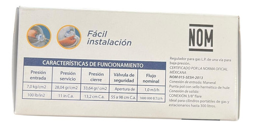 Regulador De Gas Lp Modelo Qc-16b Baja Presión Iml C/maneral