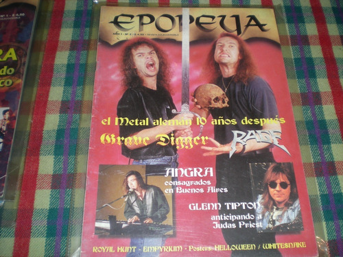Revista Epopeya Tapa Grave Digger  Año 1 Numero 2 C/ Poster