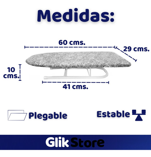 Tabla Planchar Mesa Cama Plegable Reforzada Liviana Práctica Floreado / Rayado Varios