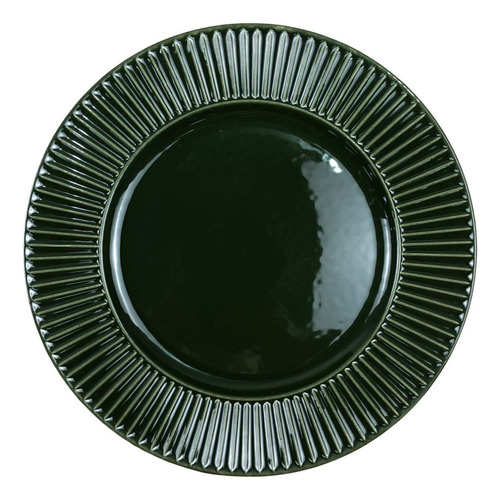 Conjunto 6 Pratos Raso Risque Botanico Ø 26,5cm Porto Brasil Cor Verde Botanico Prato Refeição Natal
