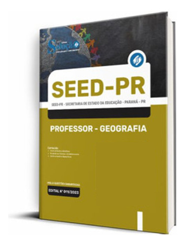 Apostila Seed-pr 2023 - Professor - Geografia, De Professores Especializados., Vol. Único. Editora Solução Concursos, Capa Mole, Edição Oficial Em Português, 2023