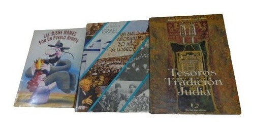 Lote 3 Libros Judaicos Tesoros Tradición Judía, Israe&-.