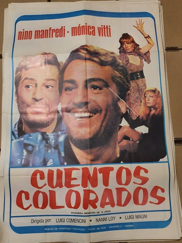 Afiche Cine Original 1201- Cuentos Colorados- Nino Manfredi