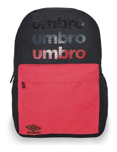Mochila Umbro® Porta Laptop Hasta 15 Inch Diseño Clasico Casual Color Negro/rojo