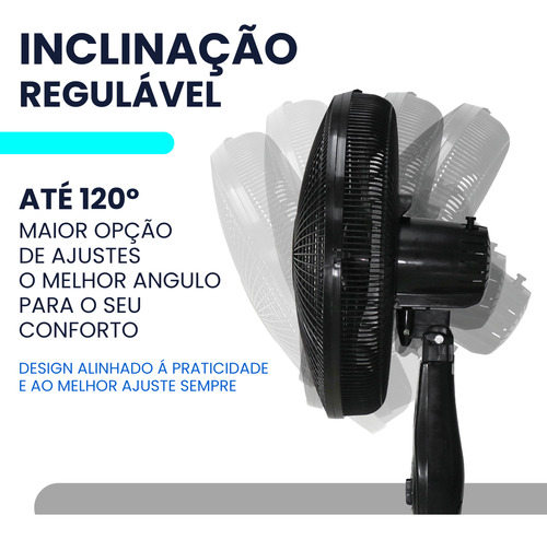 Ventilador Silencioso De Coluna Piso Ajustável Eco Turbo