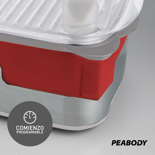 Imagen 3 de 9 de Vaporera Arrocera Digital Con 3 Niveles Peabody Pe-st1654