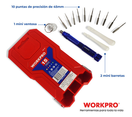 Kit Destornillador 15 Notebook Celulares Computadora Pc