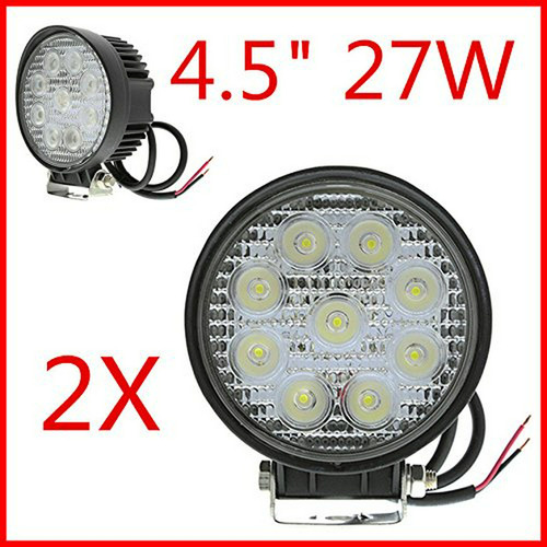 Barras De Luz - Nova 2pcs 4.5  27w Round Flood Led Light Bar