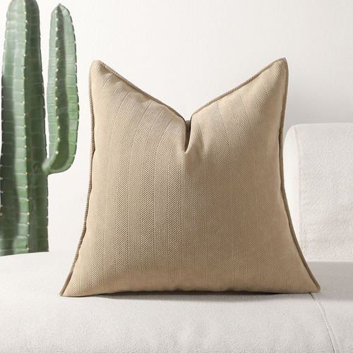Funda De Almohada Moderna Y Minimalista De Chenilla Con Bord