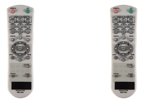 2 Controles Remotos Gb015wj De Repuesto Para El Proyector Sh