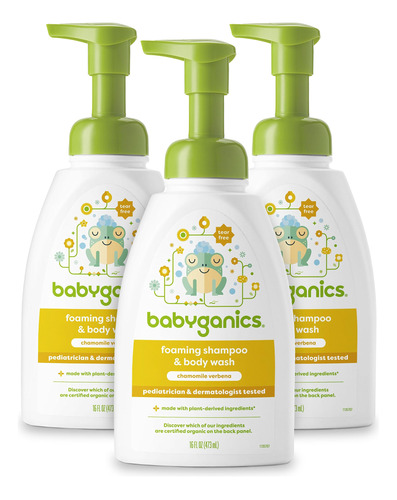 Champ&uacute; Y Jab&oacute;n Corporal Babyganics, 16 Onzas .