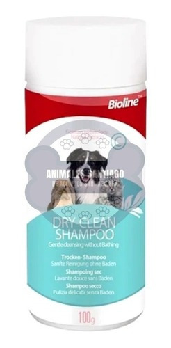 Imagen 1 de 1 de Shampoo Bioline Perro Cachorro Gato Conejo Seco 100gr