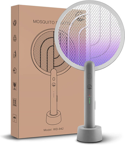 Raqueta Eléctrica Para Matar Moscas 2 En 1 Smart Bug Zapper