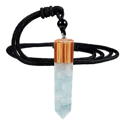 Nupuyai Orgone Healing Crystal Point Collar Con Colgante Y A