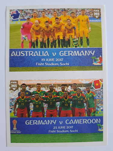 Lámina Album Fifa 365 2018 Australia Y Camerún #13 Confedera