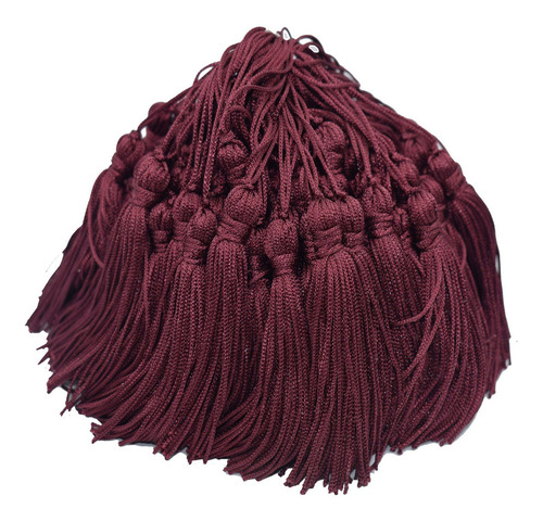 Franjas De Seda Pingente Tassel Azul Claro 25 Unidades Cor Marsala