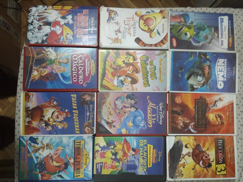 Video Peliculas Vhs Disney Dibujos Animados Consultar (Usado)