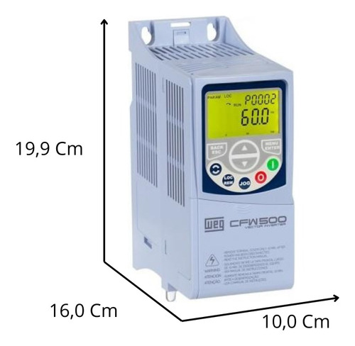 Inversor De Frequência Weg Cfw500 2cv 7a 220v Trifásico