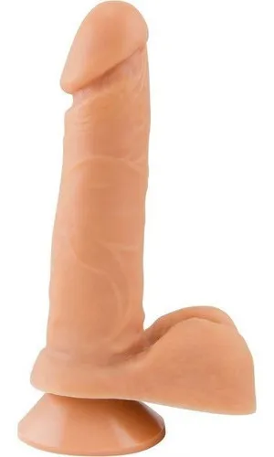 Prótesis de pene con pene falso, ventosa y bolsa, 16 cm