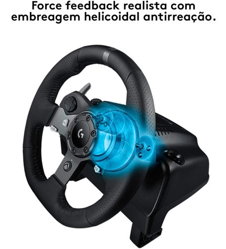 Volante Palanca Y Pedales Logitech G920 Pc Xbox Kit 2 En 1 Color Negro