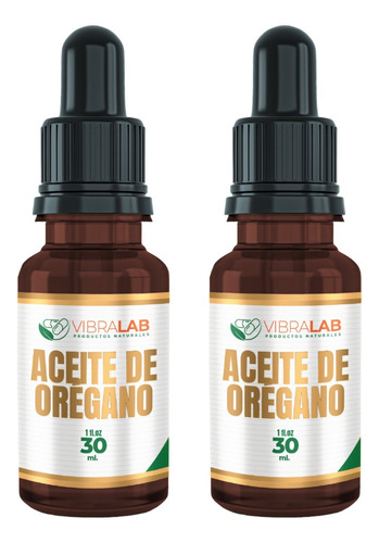 Aceite Orégano Orgánico 30ml, 80-86.2% Carvacrol Pack 2 Unid