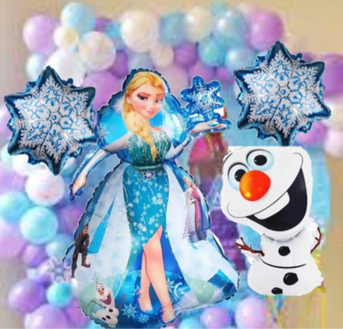 Set Decoración Cumpleaños Globos Frozen