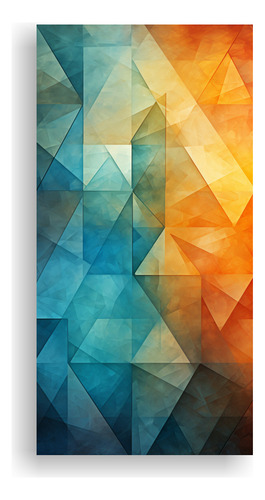 100x50cm Cuadro Arte Tonos Temática Trapezoides Difuminados