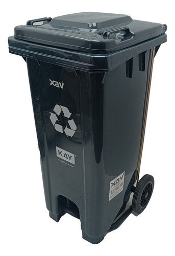 Contenedor P/basura 120lt C/rueda Gris Kay I. 6348 Xavi