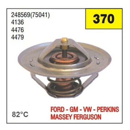 Termostato Massey Ferguson 155 7658 1072 Perkins 3 4 6 82°