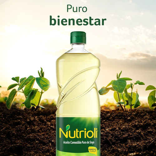 Aceite Vegetal 720 Mililitros Nutrioli Puro Soya Con Omegas