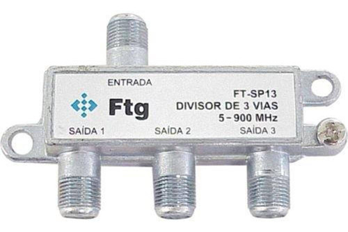 Divisor De Antena 1 X 3 5.100mhz Para Cabo Coaxial C/ 2 Und