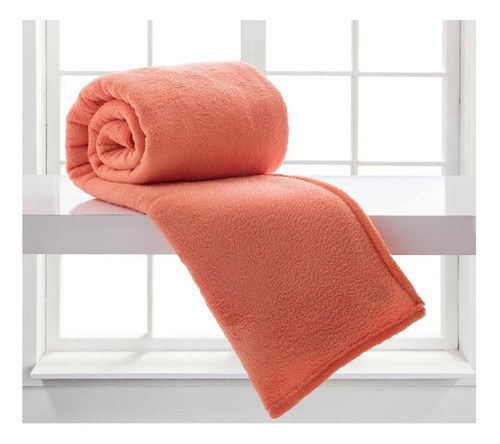 Cobertor Corttex Home Design Microfibra cor coral ii com design liso de 2.2m x 1.8m