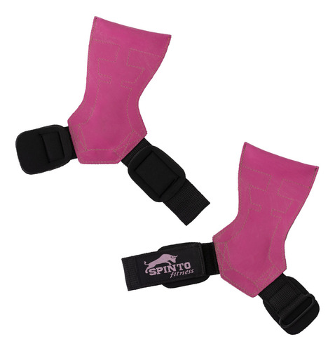 Grilletes Levantamiento De Pesas Spinto Rubber Lifting Grip Rosa Entrenamiento