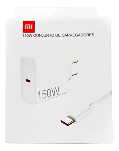 Carregador Turbo 150w Para Samsung Motorola Xiaomi Branco