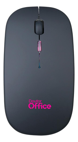 Mouse Dr. Office Sem Fio, Rainbow, 1600 Dpi, 4 Botões, Black