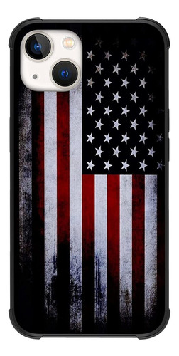 Funda Para iPhone 13, Estampe Bandera Americana/protectora