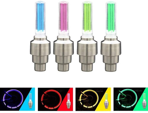 8 Pzas Led Para Bicicleta De Tapon Llanta /color A Escoger