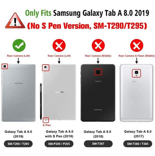 Imagen 7 de 7 de Funda De Teclado Para Samsung Galaxy Tab A8.0 2019 T290 T295