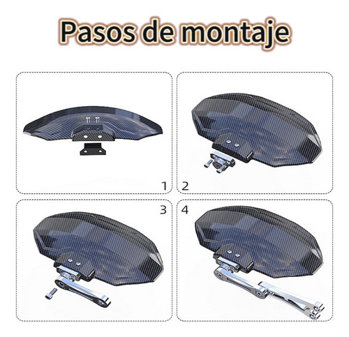 Guardabarros De Rueda Trasera Universal 360 ° Rotación Negro