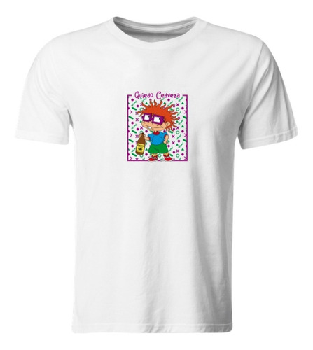 Playera Individual Lk180. Quiero Cerveza Anime Meme Kawaii