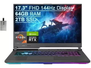 Portátil Gamer Asus Rog Strix G17 Ryzen 7 Rtx 3060 64gb 2tb