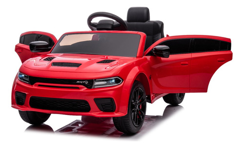 Auto Bateria Dodge Charger Srt Blanco/ Rojo/ Rosa - Kidscool