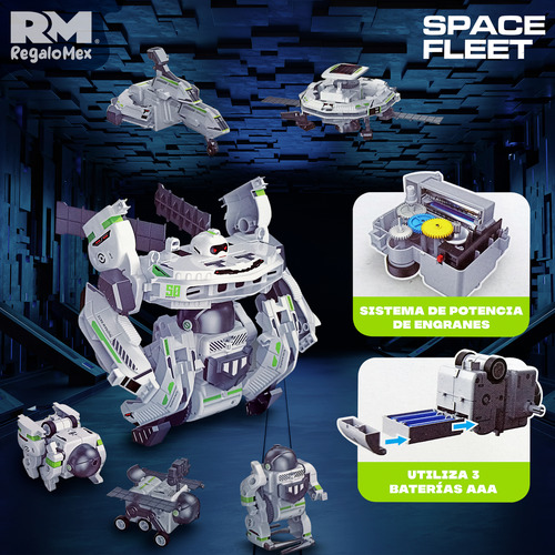 6 En 1 Robot Espacial Con Control Remoto 2.4ghz Bloques