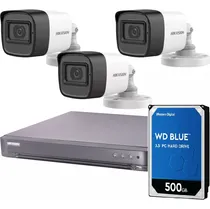 Comprar Kit Seguridad Hikvision Dvr 4 + Disco + 3 Camaras 2mp M3k