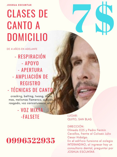 Clases Particulares De Canto, Presencial Y A Domicilio