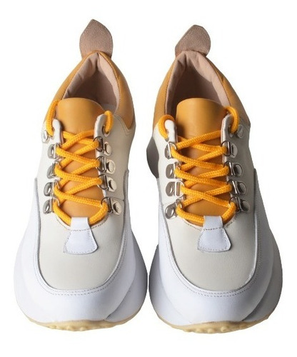 Imagen 4 de 5 de Zapatillas Urbanas De Mujer De Cuero Panter - Ferraro