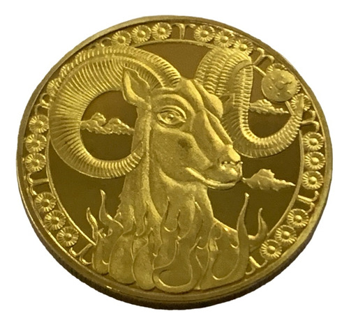 Robmar U.s.a-moneda Serie Horoscopo Chino Bañada 24 K. Aries