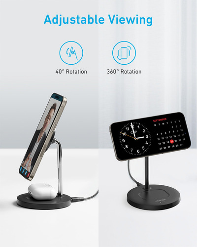 Soporte Carga Inalámbrico 2 En 1 Para iPhone Y AirPods
