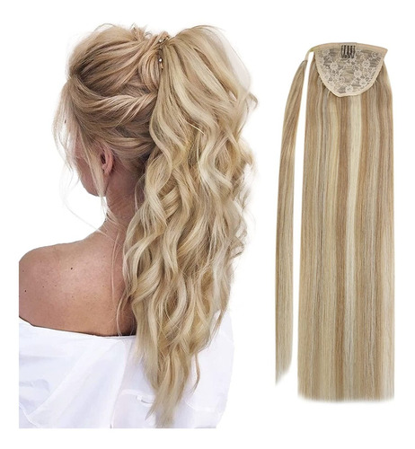 Extensiones Cabello Natural 14in Rubio Fresa Mechas Rub 80gr